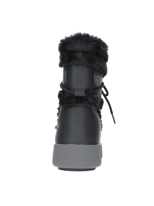Stivaletti da neve modello LTRACK FAUX FUR MOON BOOT in ecopelliccia e nylon tecnico idrorepellente MOON BOOT | 245013NERO